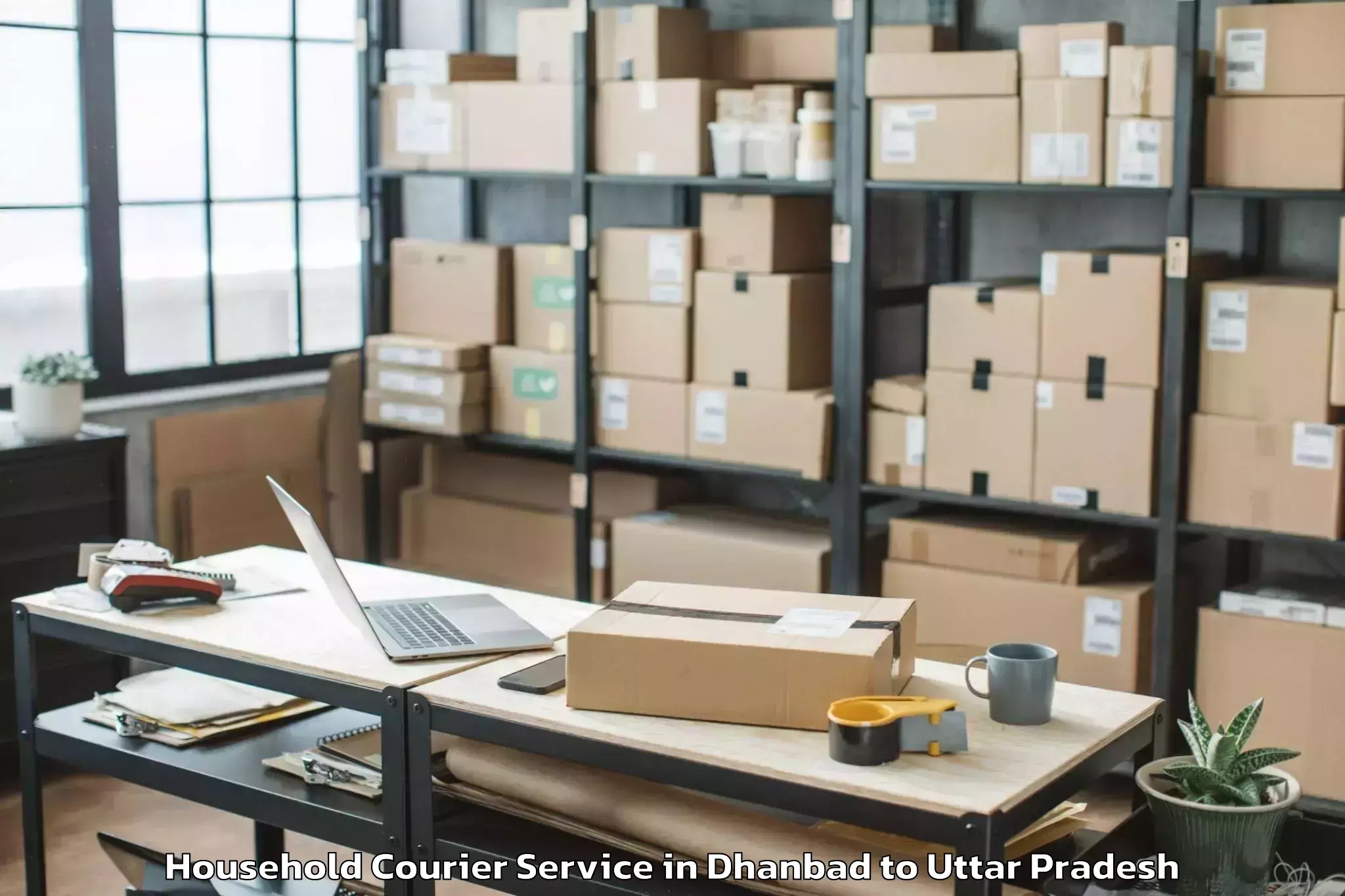 Affordable Dhanbad to Moradabad Household Courier